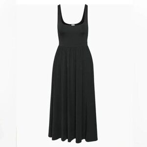 Aritzia Wilfred Market Midi Dress Black Size Small